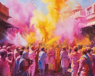Holi in Mathura